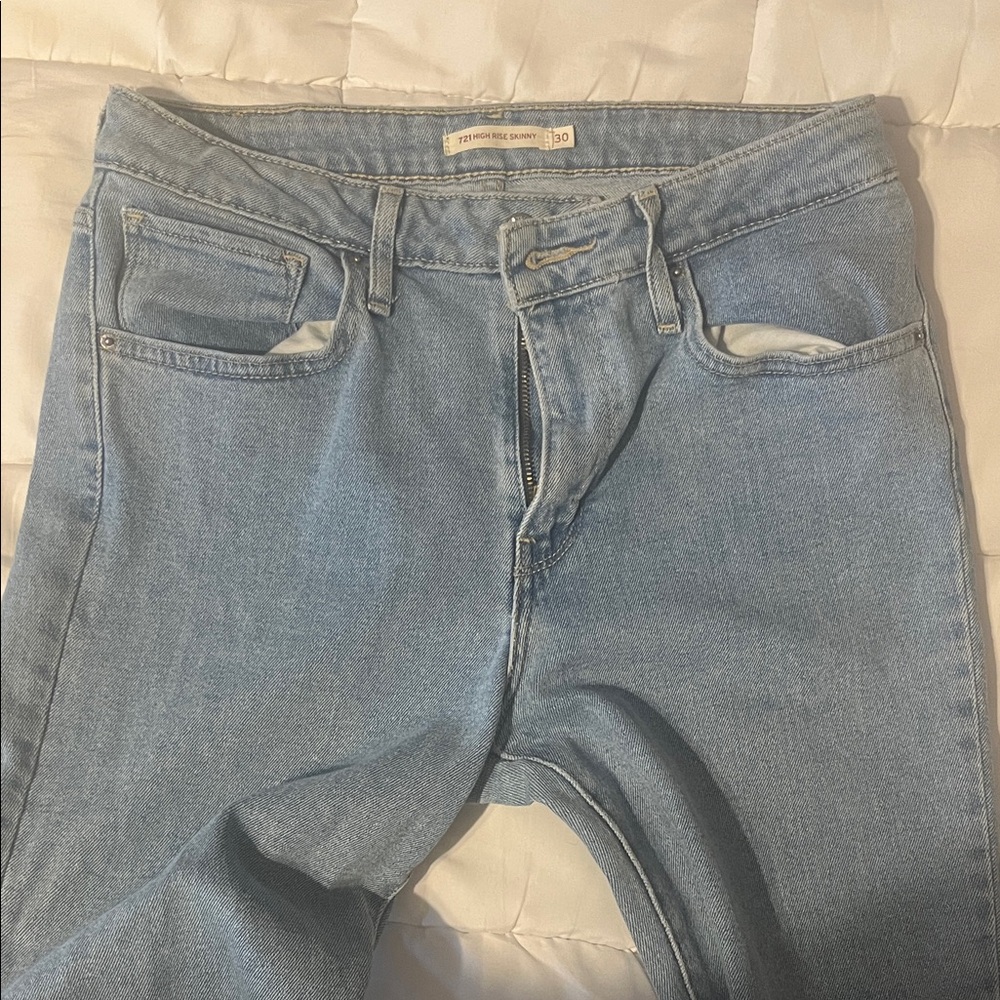 Levi's 721 Light Blue High Rise Skinny Women's Jeans